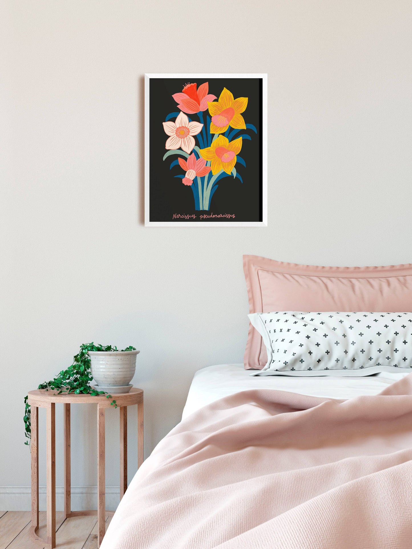 Daffodils Art Print - Botanical Flower Illustration : 12 x 18