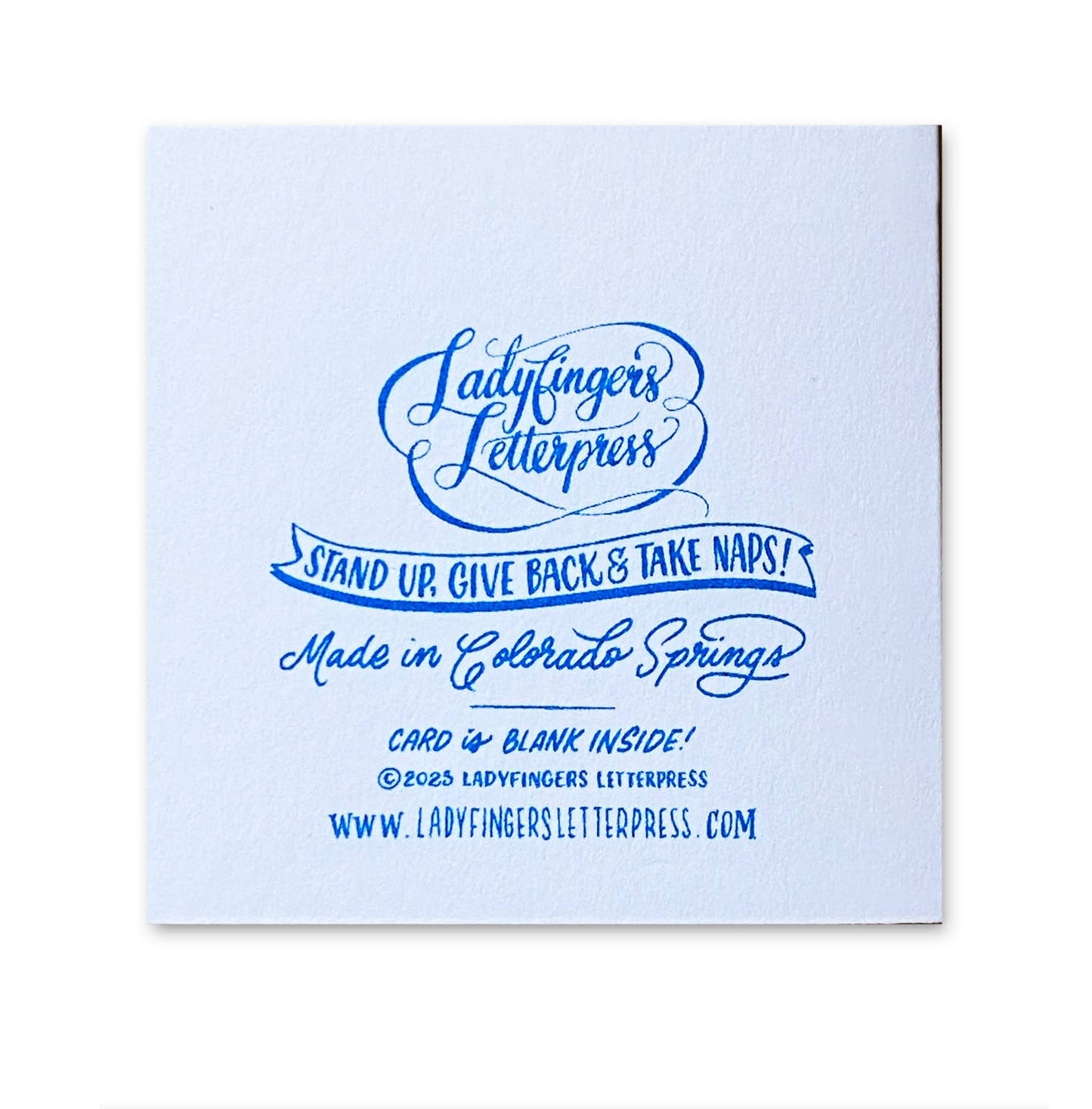 You're A Blue Ribbon Kinda Pal Risograph Tiny Card