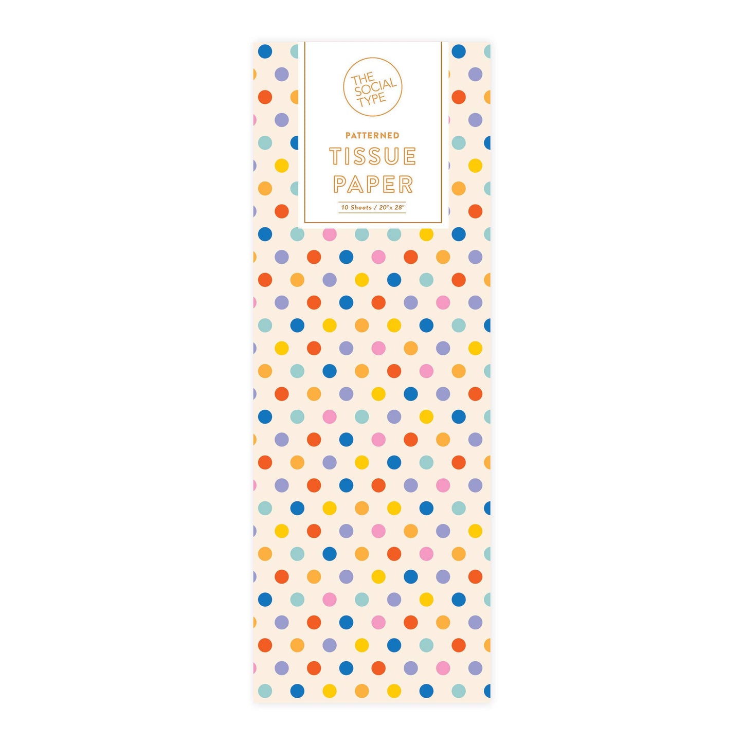 Rainbow Confetti Dot Tissue Paper