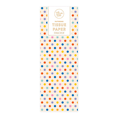 Rainbow Confetti Dot Tissue Paper