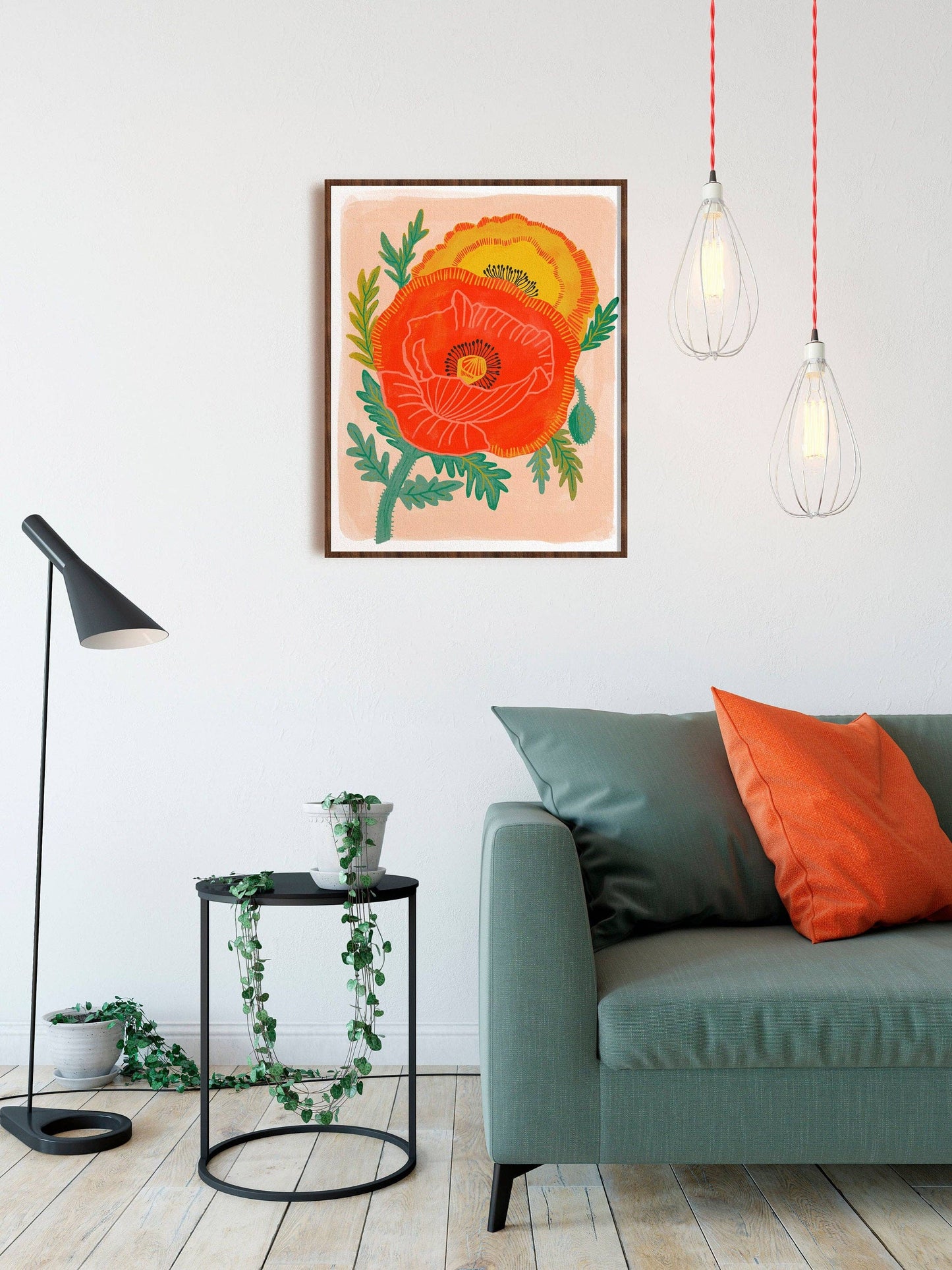 Poppy Garden - Botanical Art Print: 13 x 19