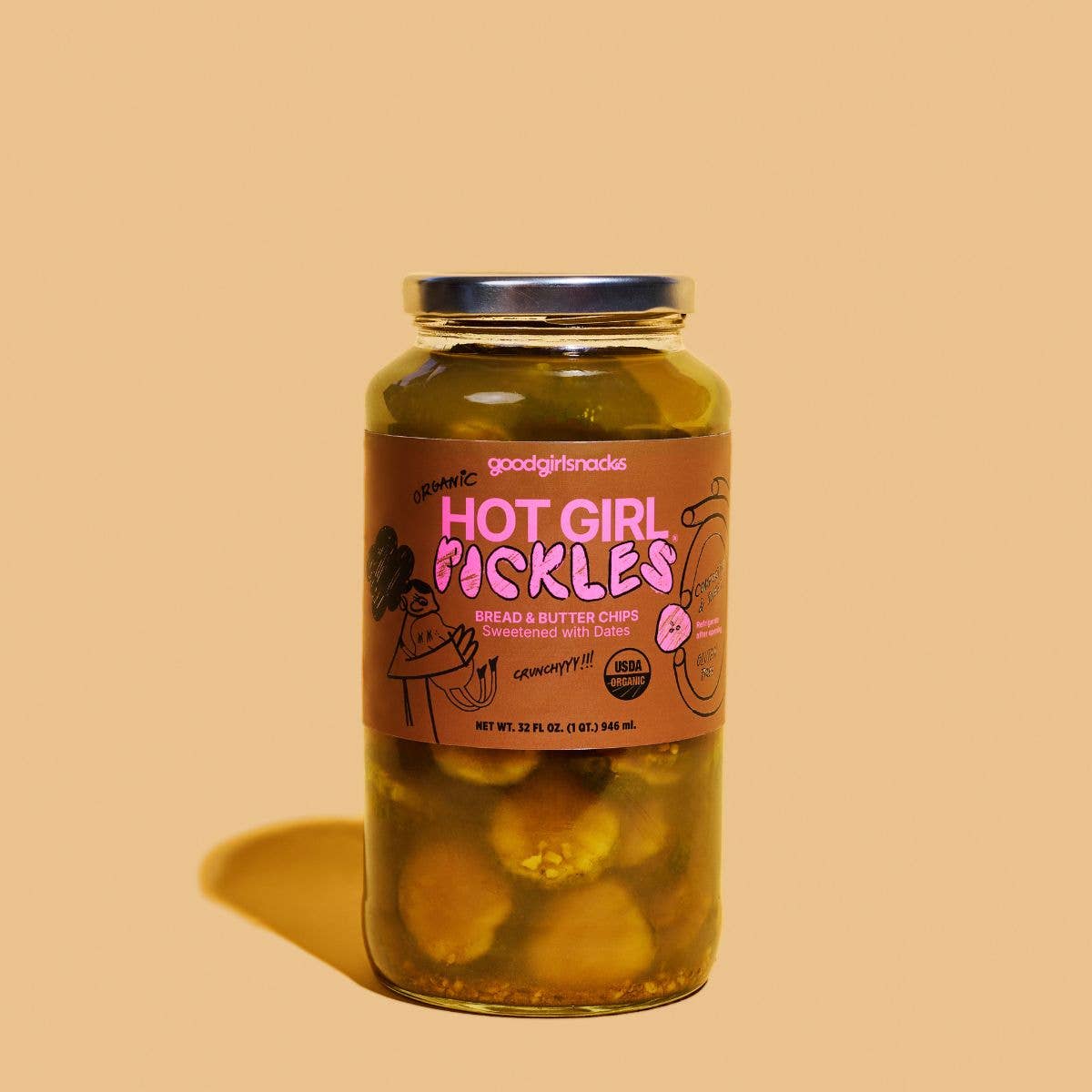 HOT GIRL PICKLES Bread & Butter Chips (32oz)