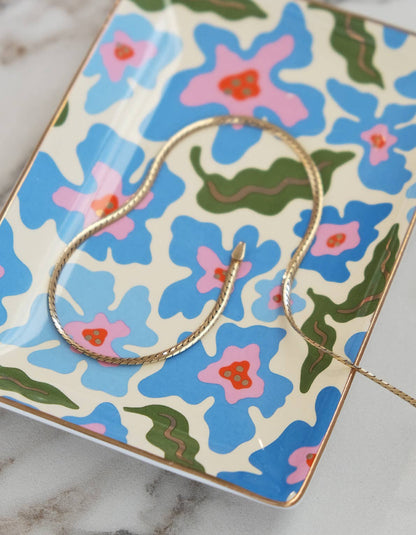 Porcelain Trinket Tray | Trippy Daisies
