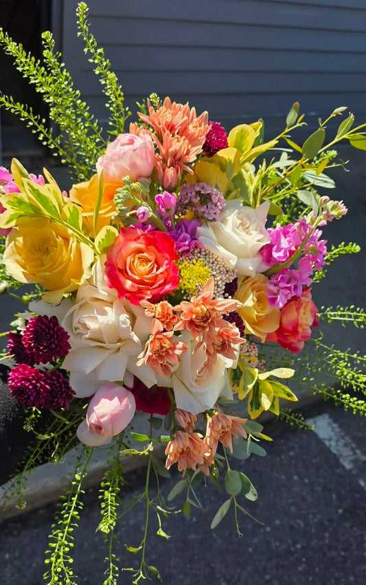 Sunset Confetti Hand-Tied Bouquet  Same-day pickup & delivery available