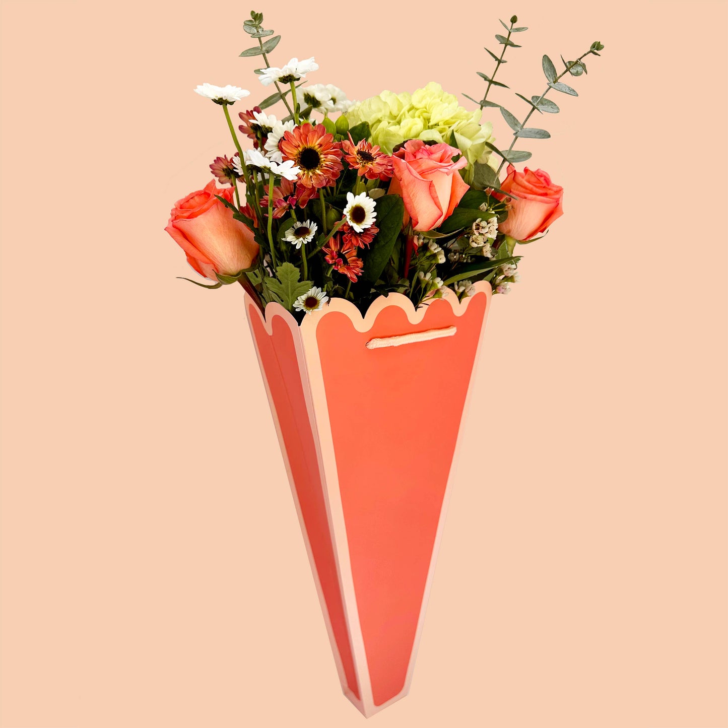 Melon Scallop Bouquet Gift Bag
