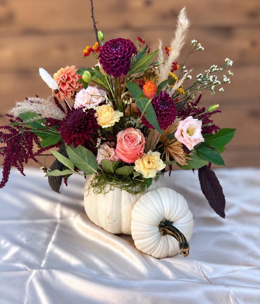 Fall Garden Pumpkin Arrangement  $85