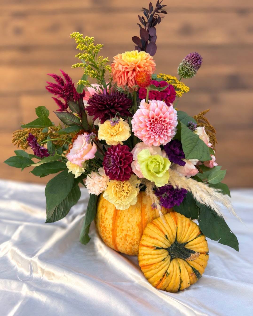 Fall Garden Pumpkin Arrangement  $85