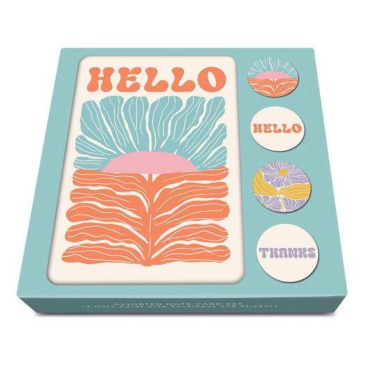 Fancy Flora Note Card Set with Stickers