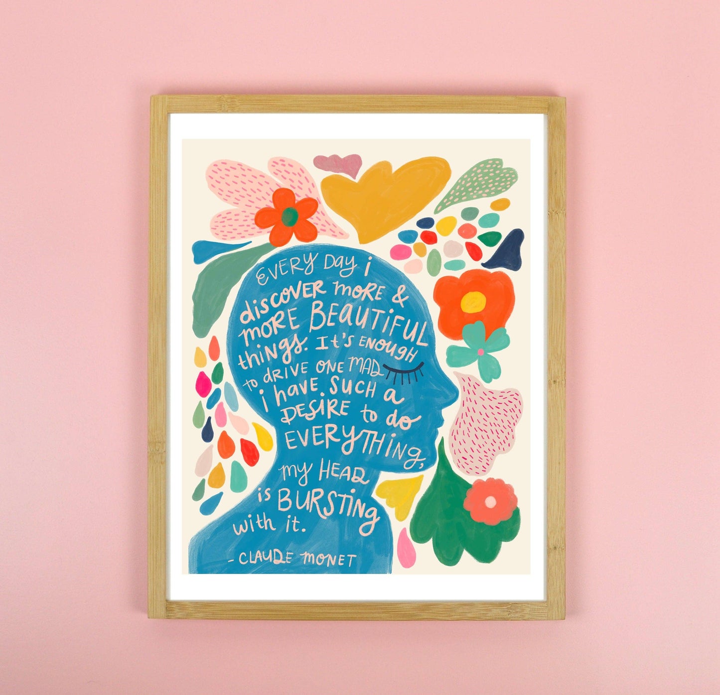 Monet Quote - Art Print: 13 x 19
