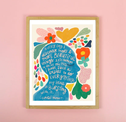 Monet Quote - Art Print: 13 x 19