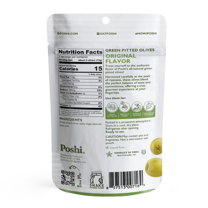 Poshi Olives - Premium Green Olives 3oz/10