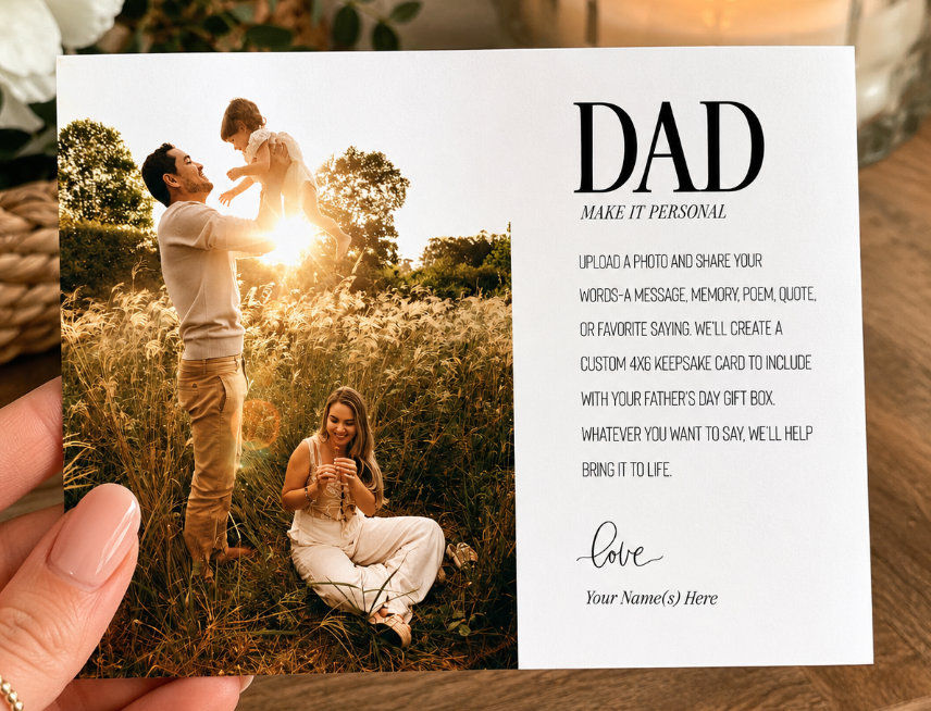 Custom Photo & Charcuterie Gift Box for Dad