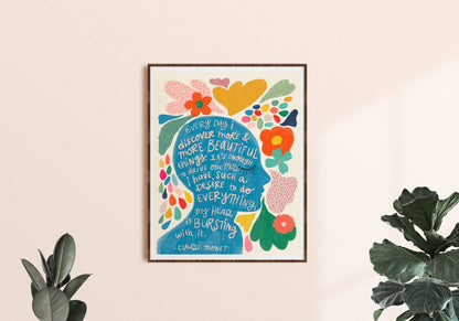 Monet Quote - Art Print: 13 x 19