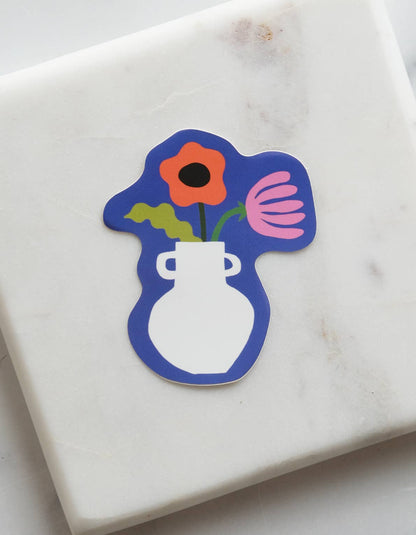 Die Cut Sticker | Indigo Vase