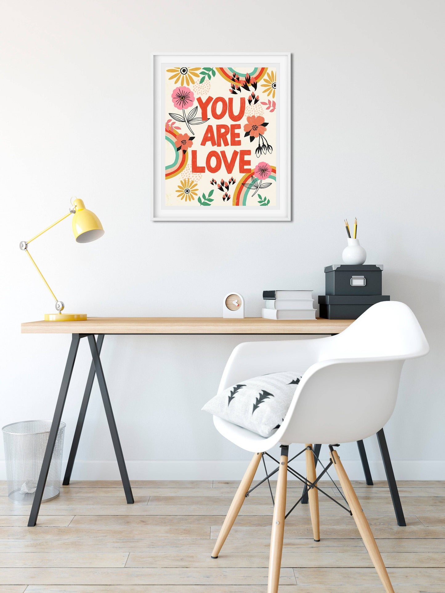You Are Love - Art Print: Red/Pink/Cream / 12 x 18