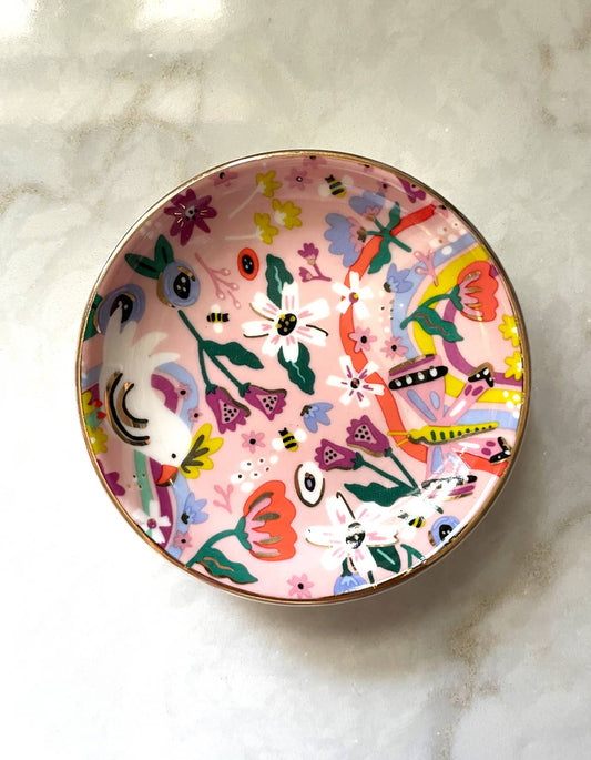 Porcelain Trinket Dish | Butterfly Garden