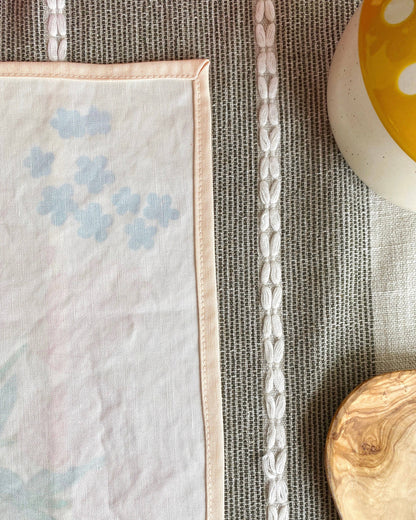 Bee Garden Linen Cotton Handmade Tea Towel