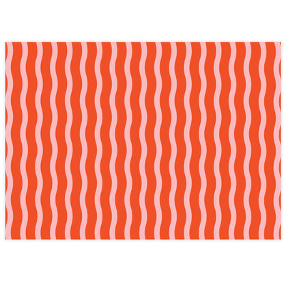 Tangy Red Fussy Stripe Tissue Paper