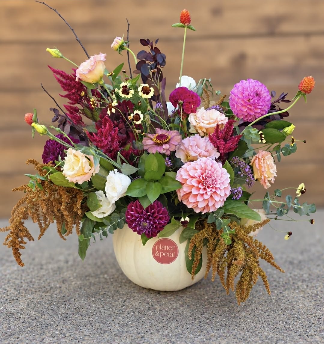 Fall Garden Pumpkin Arrangement  $85