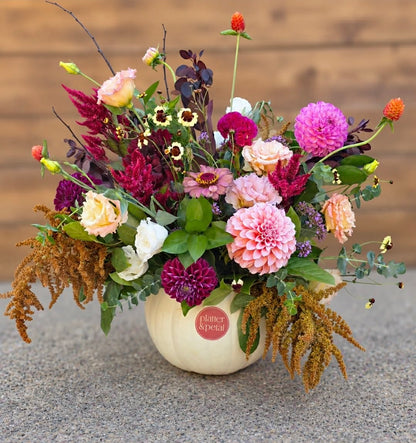 Fall Garden Pumpkin Arrangement  $85