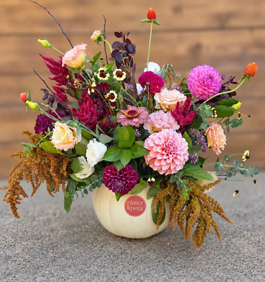 Fall Garden Pumpkin Arrangement  $85
