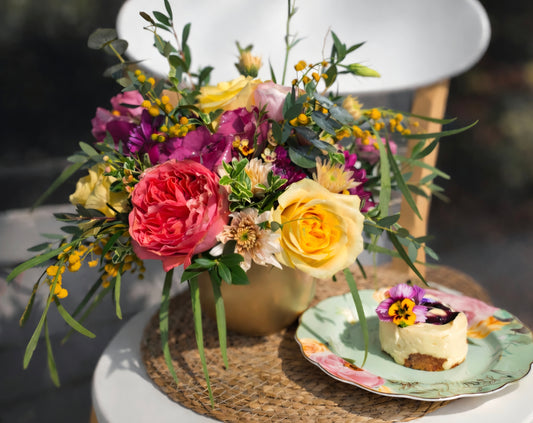 Mother’s Day Bloom & Bite | Black Cherry & Ricotta Cheesecake
